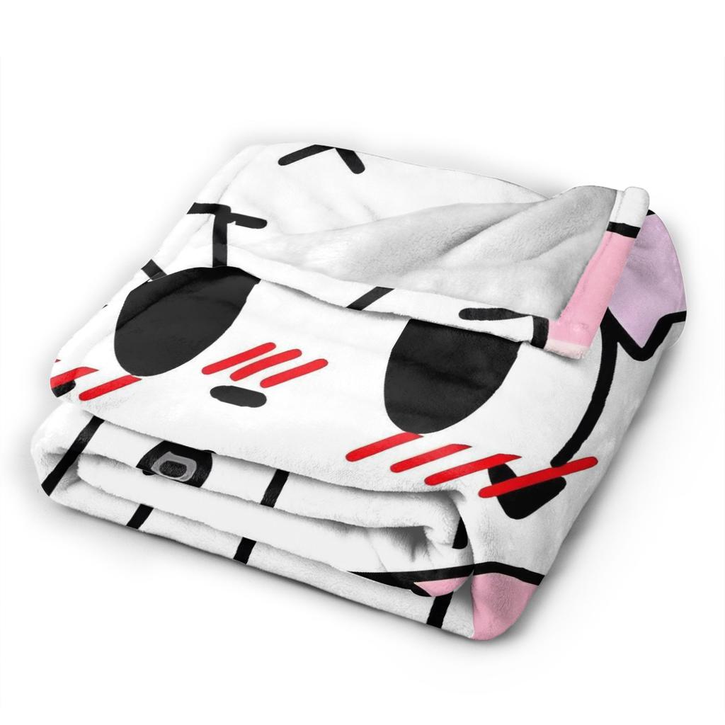 Boykisser Silly Cat Warm Blanket  Girls Boys Plush Throw Blanket Novelty Couch Bed Flannel Bedspread Sofa Bed Cover