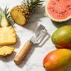 Wood Handle Stainless Steel Peeling Knife with Serrated Blade and Integrated Bottle Opener for Kitchen Vegetable Fruit Preparation
