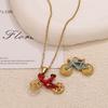 Yori 2Pcs Stainless Steel 18K Gold Plated Bicycle for DIY Accessories Making Supplies Necklace Bracelet Pendant