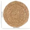 6-teilige handgewebte Rattan-Platzsets - runde gewebte Tischsets, geeignet für Esszimmer und Wohnzimmer, hitzebeständig