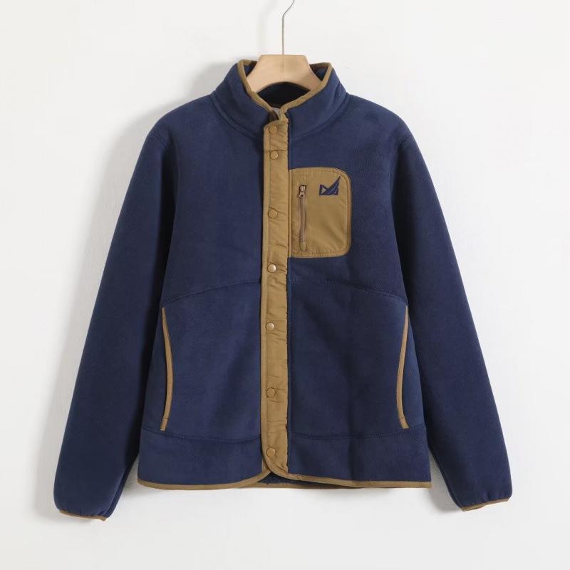 Herren Winter Patchwork Stehkragen Fleece Sweatshirt, 600g beidseitig verdickt.