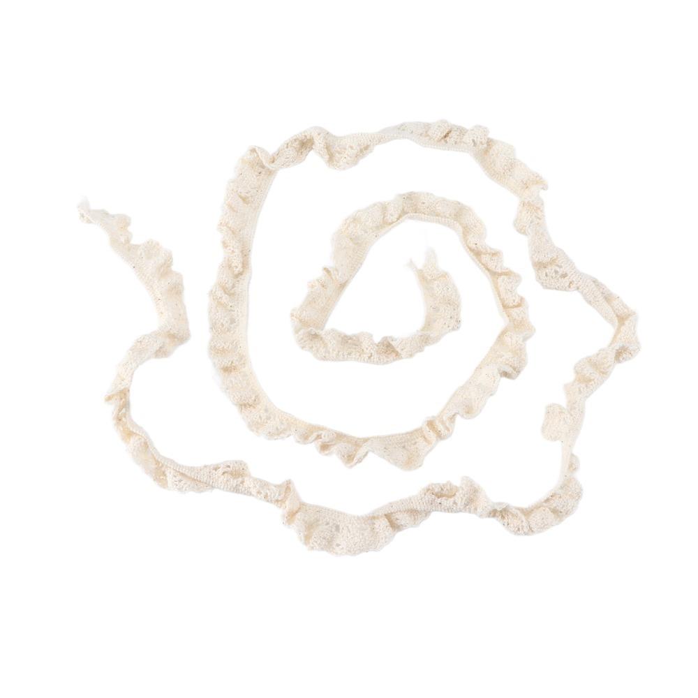 1pcs Cotton Thread Elastic Lace Trim 20 Yards Ruffle Lace Trim Lace Ribbon  DIY Clothing Decoration
