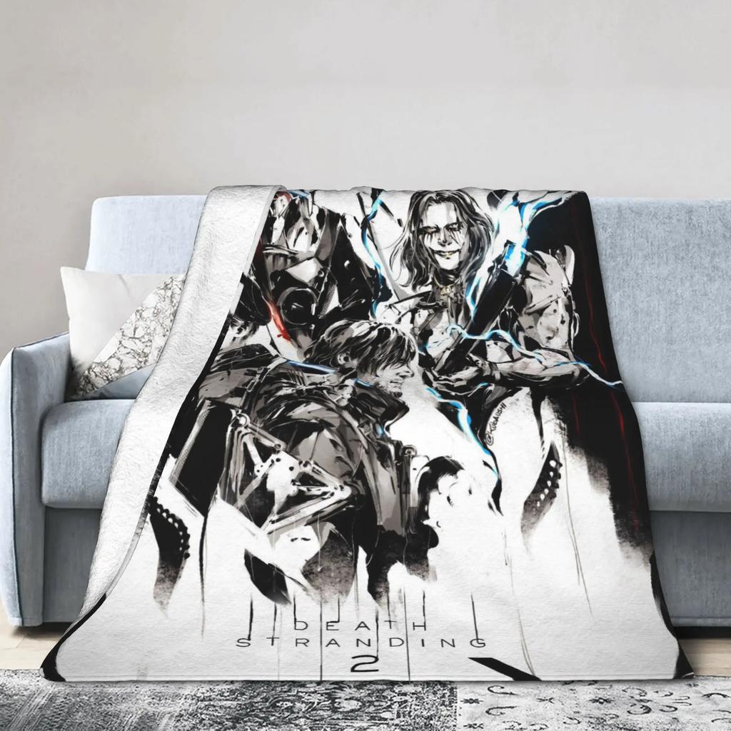 Death Stranding Plüschdecke für Mädchen und Jungen Weiche Flanell-Kuscheldecke für Draußen Warme Bettdecke Hochwertiges Design Geschenkidee