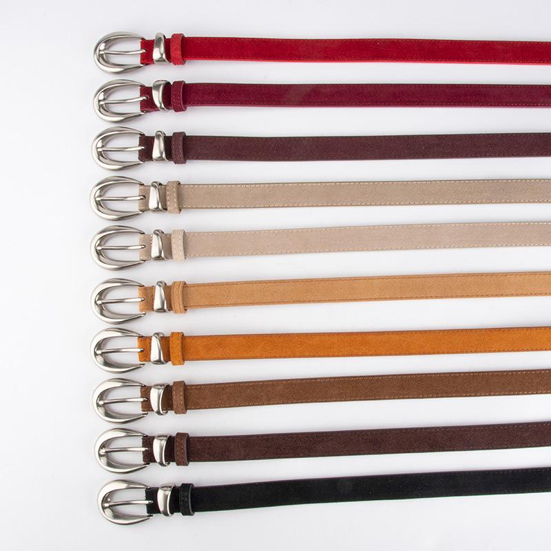 Frosted Leather Belt Ladies Suit Dress Decorative Belt Senior Women