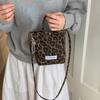 Trendy Autumn Winter Brown Leopard Print Small Buet Bag Women's New 2026 Handheld Crossbody Phone Bag Soft Canvas Daily Use