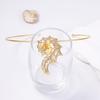 ZA European and American ocean leisure vacation cold wind alloy inlaid zircon conch pendant collar simple light luxury women