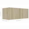 Vidaxl 2-Cz. TV Cabinet Set, Sonoma Oak, Wood-Based Material