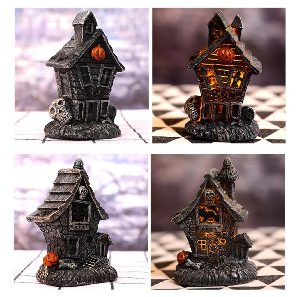 Halloween Decor Exquisite Resin Craft Desktop Figurine DIY Scene Layout Festival Adornment Home Decoration Tabletop Ornaments