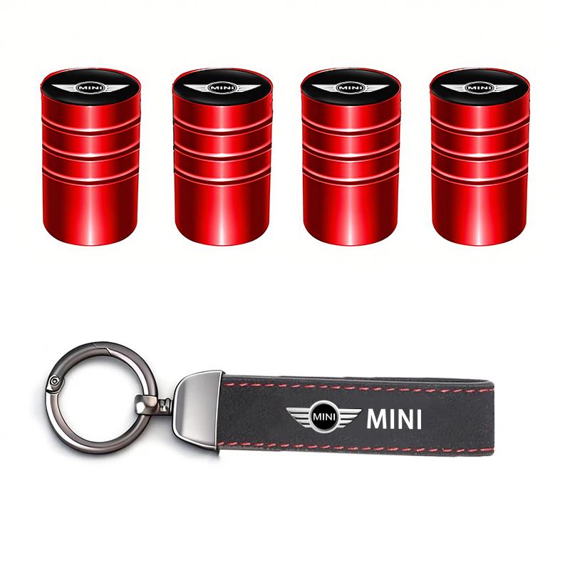 Car Tire Wheel Valve Caps Cover/Car Key Chain Ring Keychain For Mini Cooper JCW Works Cabrio F54 F55 F56 F57 F60 R50 R52 R53 R55 TC1