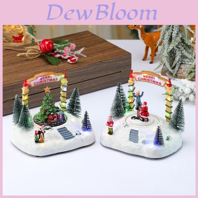 Caja de Música Columpio Giratorio de Resina Escena de Nieve Con Decoración Navideña Para Regalos Navideños y Exhibición de Adornos
