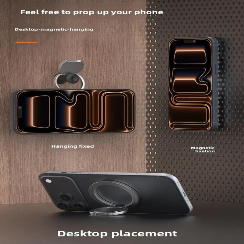 Finger Grip Stand Double Side Magnetic Holder Phone Mount Cellphone Kickstand Foldable Bracket for Phone 17 16 15