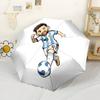 Giocatore di Calcio in Azione Ombrello Automatico Compatto da Viaggio Compatto 8 Stecche Leggero Design Compatto Stagione Unica Viaggio Amanti della Moda