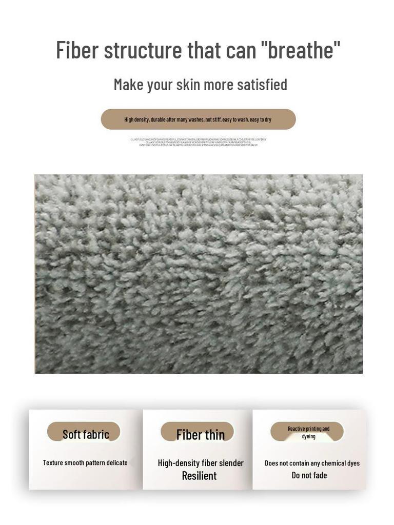 Bamboo Charcoal Quick-Dry Bath Towel - Large, Thick, Soft, Absorbent, No-Shed, Plain Color Wrap