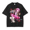Elfen Lied Lucy Nyu Vintage Prané Anime Tričko, Unisex Tmavé Anime Fanouškovské Streetwear Tričko, 100% Bavlna Ležérní Krátký Rukáv