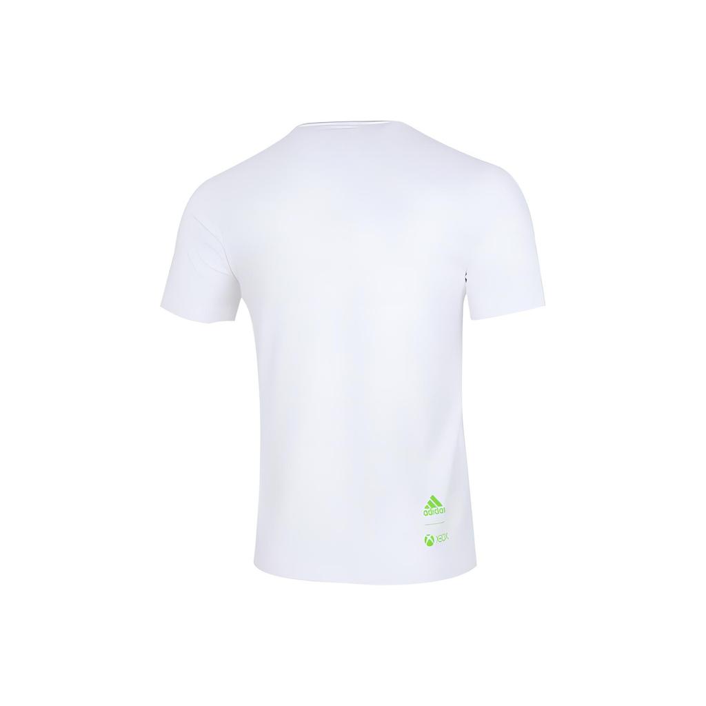 adidas Casual Breathable Printed Round Neck Short Sleeve T-Shirt Men Tops White HE4905