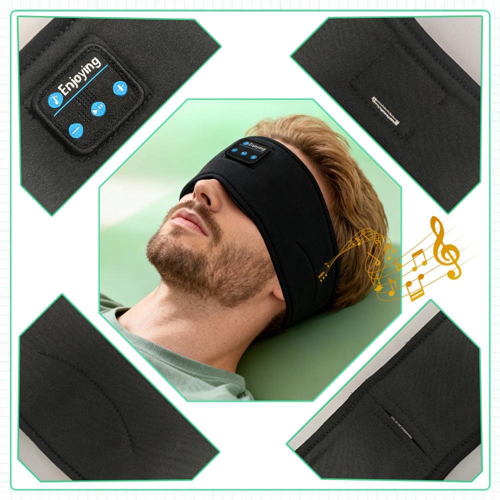 Kabellose Bluetooth-Musik-Augenmaske, Sport-Stirnband, geräuschdämpfende Kopfhörer, Telefonieren, Laufen, Yoga, Musik-Kopfhörer, kabelloser Schlaf-Kopfhörer