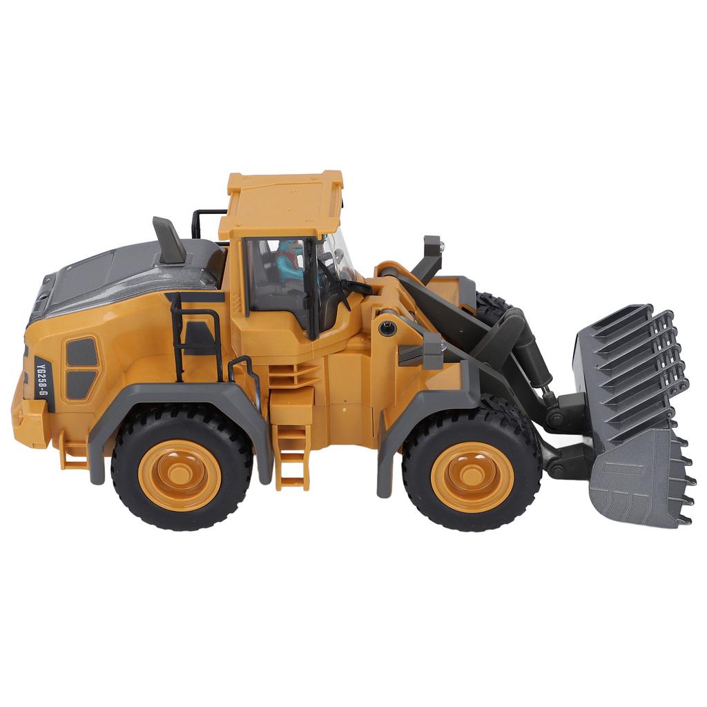 2.4G Alloy RC Dozer with Realistic Lighting Sound Loading Truck Front Loader Tractor Toy 9 Channels