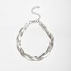 Bracelet stainless steel blade twist jewelry double layer three layer contrasting color weaving fashion personality retro fashion women wear