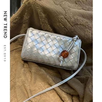Rindsleder Geflochtene Tasche Sortiertes Nischendesign Knödeltasche Einzelne Schulter Crossbody Damentasche Handtasche