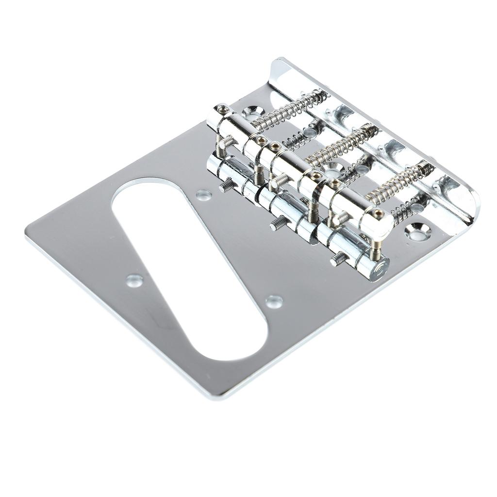 Electric Guitar Bridge 3 String Saddle with Single Coil Pickup Hole Instrument Accessory