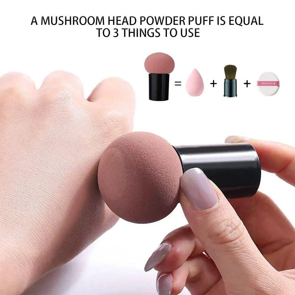 with Storage Box Makeup Sponge Mushroom Head Air Cushion New Cosmetic Puff Powder Beauty Tools