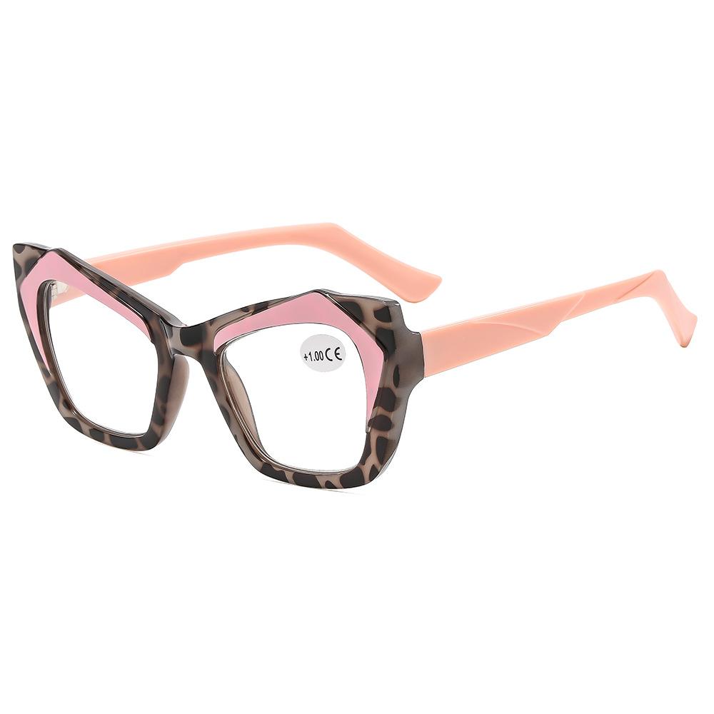 

Large Frame Cat Eye Reading Glasses, Personalized Fashion Glasses, High-definition Anti Blue Light Presbyopia Glasses, 0 To+400 1.00 розовый
