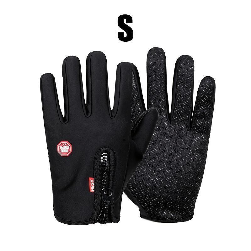 Meier B 52323 touchscreen ski gloves fall and winter touch screen heattech gloves S чёрный