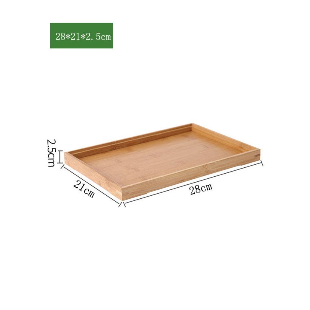 Household Storage Tray Bamboo Water Cup Plate Retro Tea Tray Dried Fruit