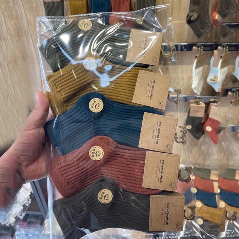 

Детские носки Осенние и зимние однотонные носки Носки для школьников и студентов Носки с героями мультфильмов Хлопковые детские носки M