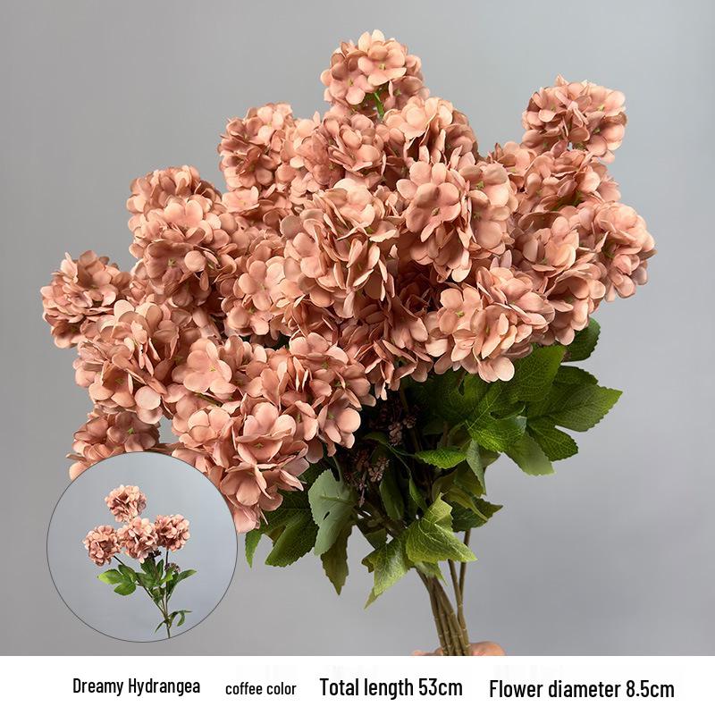 Karamelkleurige Kunstbloemen Bruiloftsdecoratie - Plafond- en Wegdekarrangementen, Koffietint Nepbloemen.