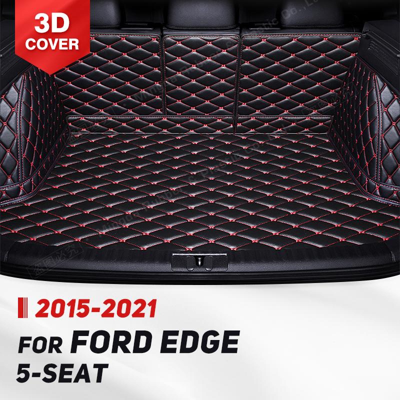 

Auto Full Coverage Trunk Mat For Ford Edge 5-Seat 2015- 20 19 18 17 16 Car Boot Cover Pad Interior Protector Accessories рожевий