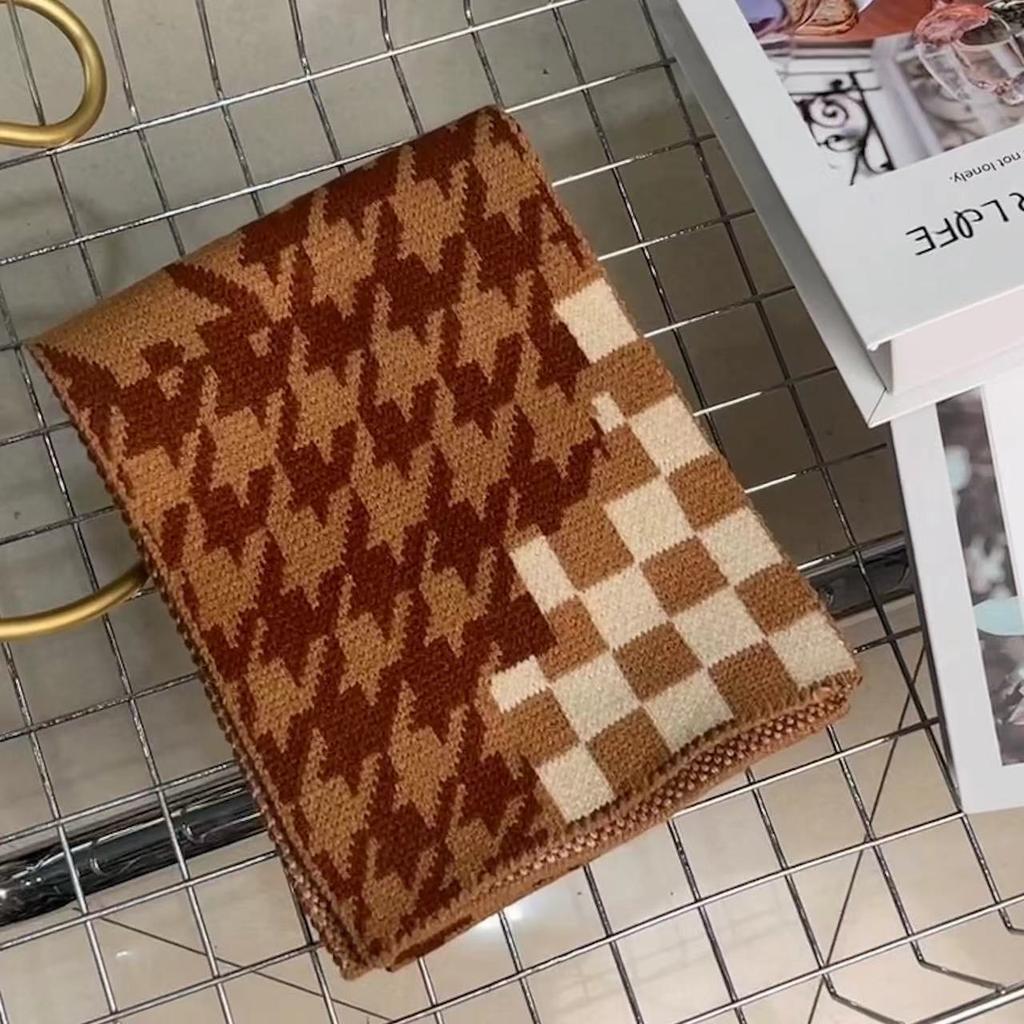 New Wool Knitted Scarf for Women in Winter New I Korean Fashion Versatile Warm and Skin Friendly Soft Scarf