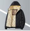 Herren Kapuzenjacke Warm Kurzjacke Herbst Winter Reißverschlusstaschenjacke Outdoor Sport und Freizeit Arbeitskleidung Winddichte Baumwolljacke