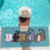 Cute Cartoon Kittens Beach Towel Patterned Sunscreen And Windproof Suitable For Swimming Pool Camping Travel Blanket