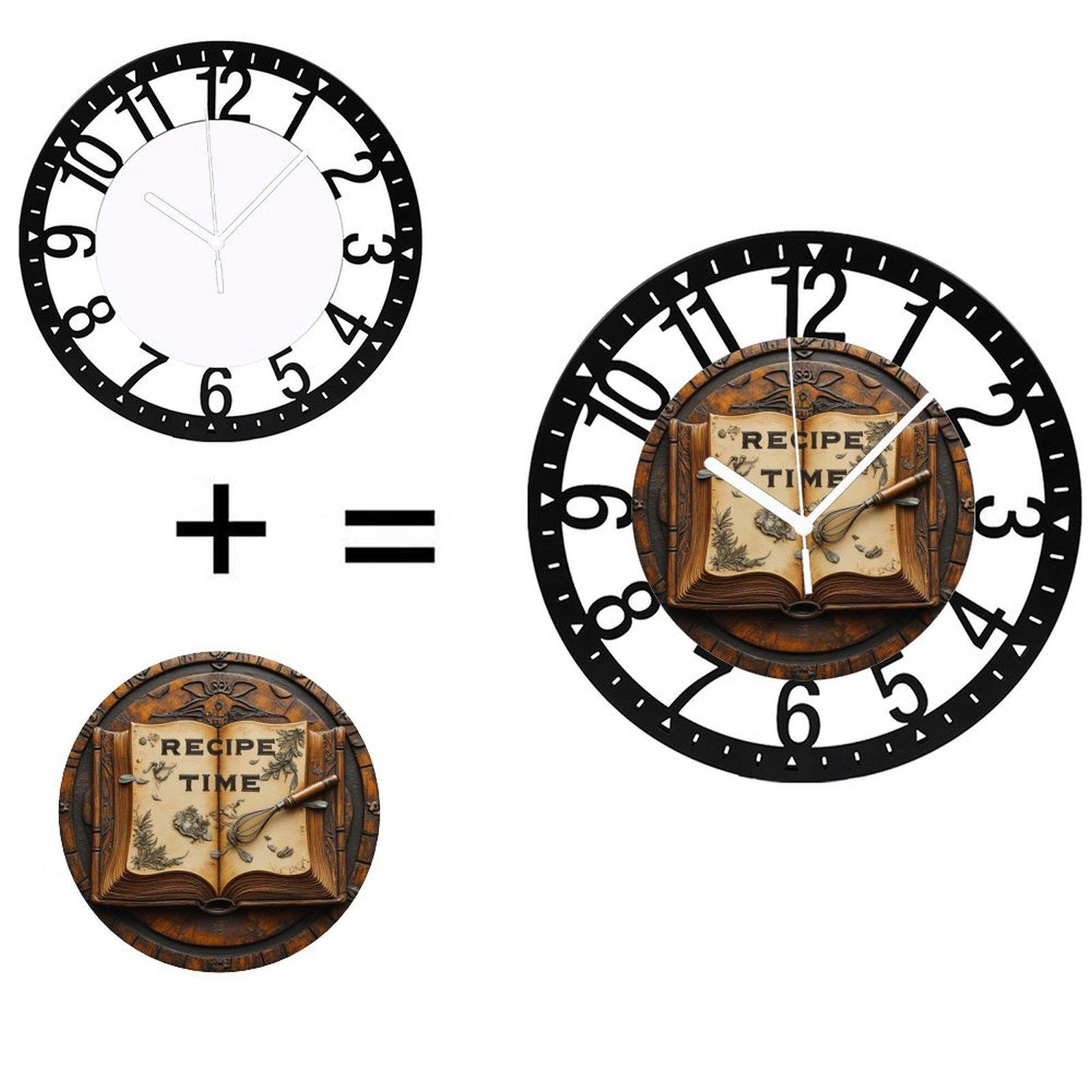 25cm Circular Iron Wall Clock as Graduation Gift with Class Year (Black,10 inch(25.40cm)) чёрный