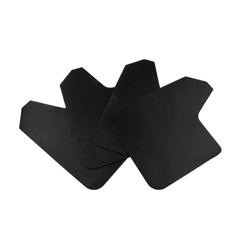 

4 шт./компл., универсальный автомобильный передний и задний брызговик, украшение на крыло для внедорожника, фургона, пикапа, брызговики, легкая защита чёрный