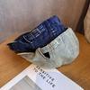 Retro Beret Denim Hat Short Brim Duckbill Cap For Women Casual Street Wear