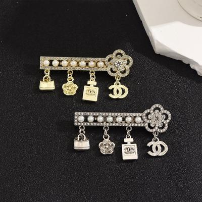 Double C Decorated Luxurious Temperament C Jiaxiang Grandma Xiaoxiang Accessories Brooch