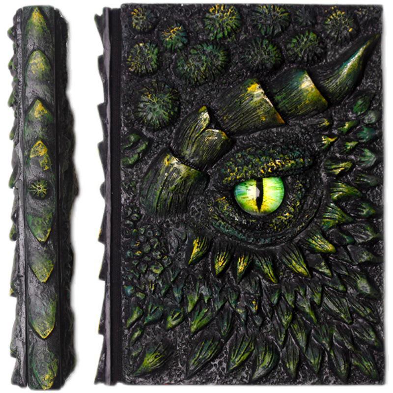 Independent Site Resin Animated Devil's Eye Dragon Book Ornament