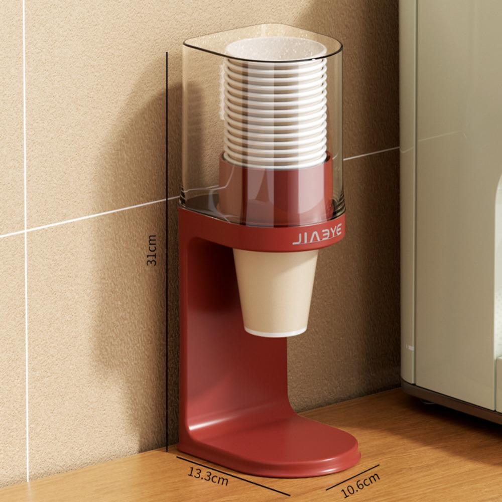 High Quality Plastic Paper Cup Dispenser Wall-mounted No-drill Cup Dispenser Stand Countertop Cup Organizer Rack Water Cooler