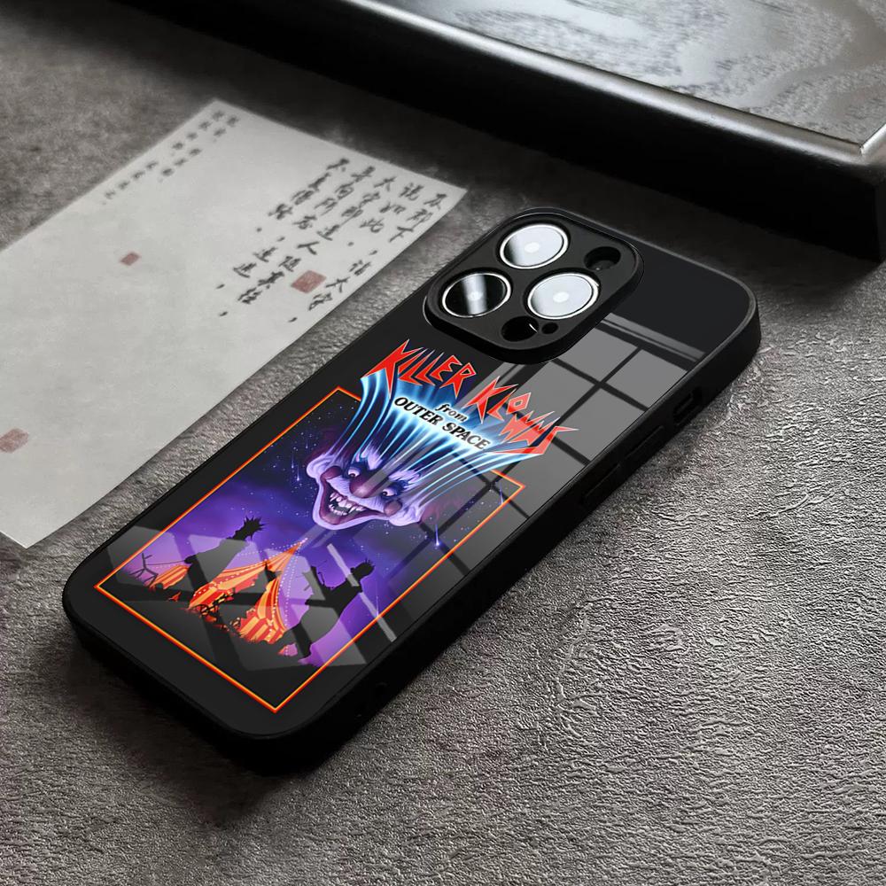 

Killer Klowns From Outer Space Phone Case For IPhone 15 Pro Max 14 Pro 12 11 13 Mini X XR XS 16 Plus SE Tempered Glass Cover iPhone11 ProMax
