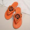 Women's Buckle Decor Flip Flops, Fashion Summer Beach Flat Slide Shoes, Casual Outdoor Slide Sandals