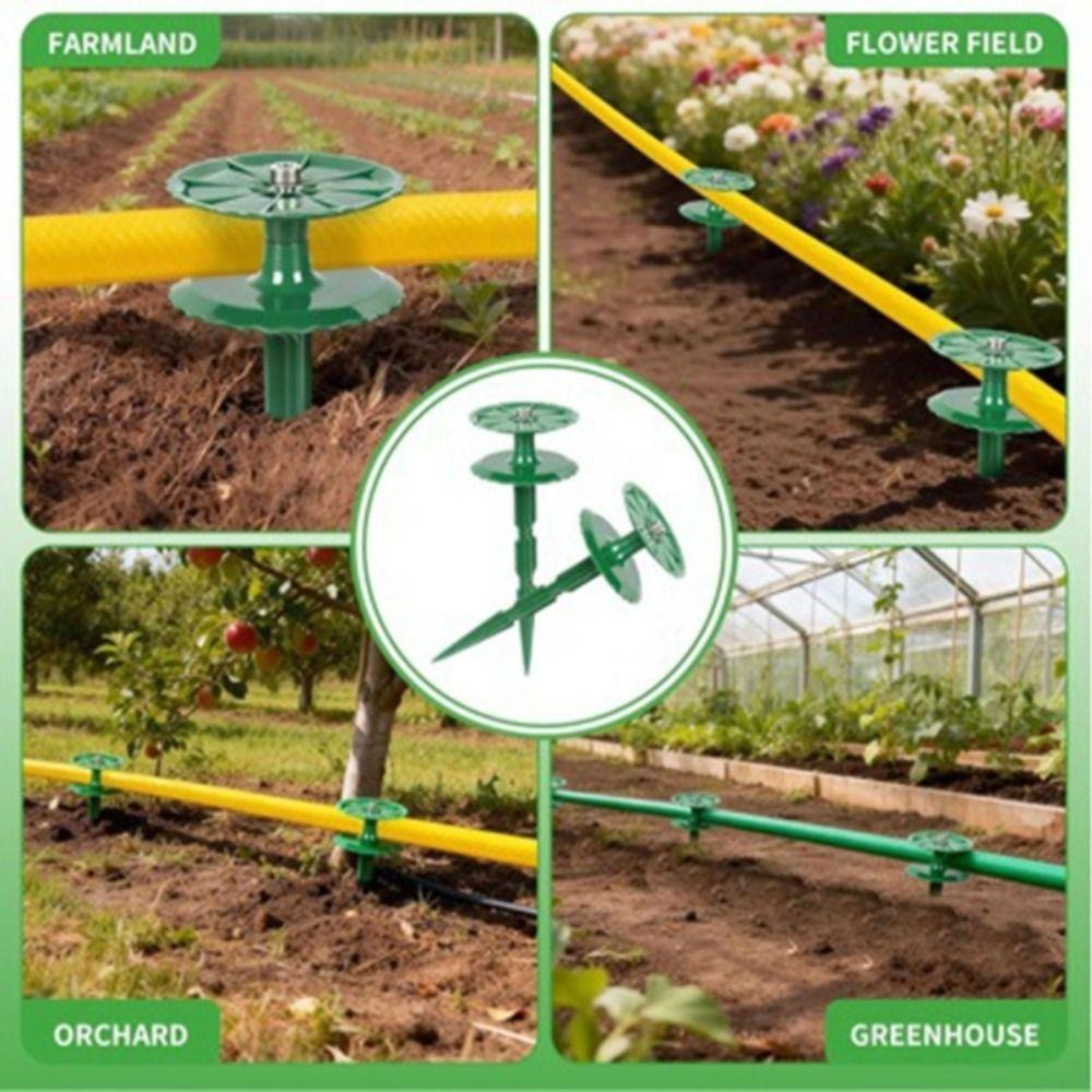 2Pcs ABS Garden Hose Guide Stake Green Hose Guide Wheel Hose Guide Holder  Garden Irrigation