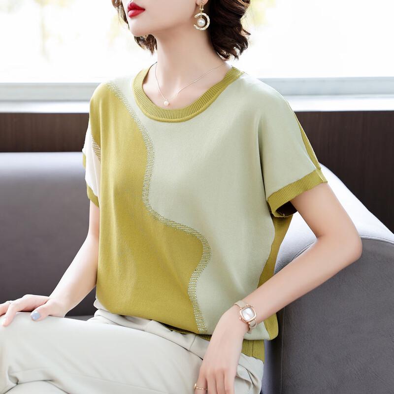 Baolianduo Women s Summer Casual Knit T-Shirt L