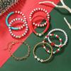 Christmas soft pottery beaded bracelet set English letter bead alloy Christmas pendant gift bracelet