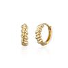 LUNNE 14k Twisted Rope One-Touch Ring Earrings (14k Gold) #LFE27