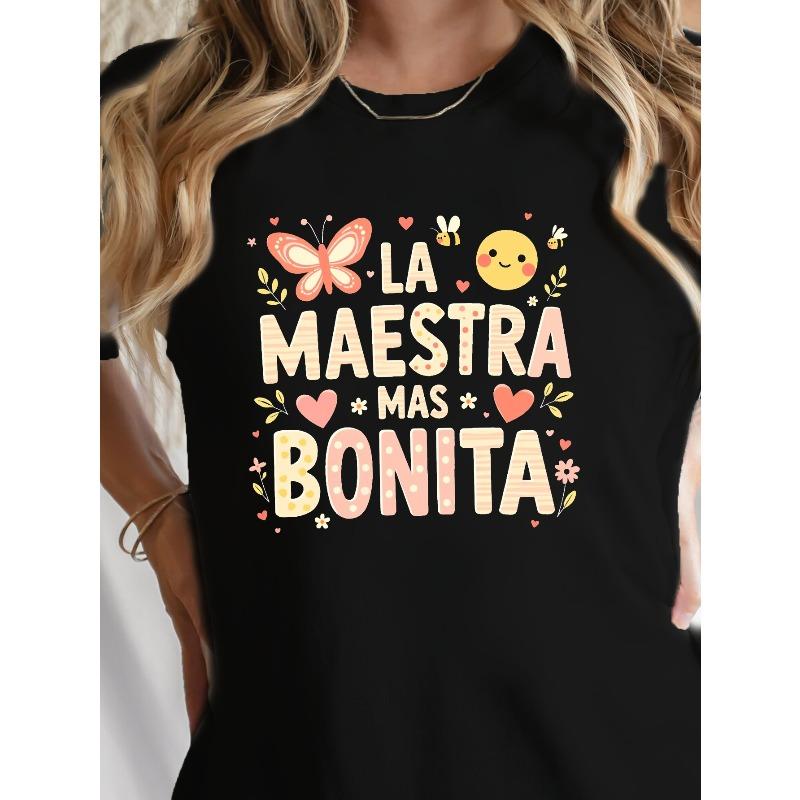

A Lovely T-Shirt Featuring a Beautiful Teacher Design, Perfect for Casual Wear in The Summer And Spring, Designed for Women 4XL чорний