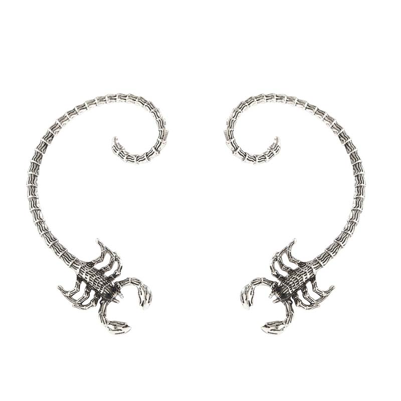 Punk Gothic Scorpion Stud Earrings For Women Exaggerated Metal Animal Snake Ear Clip Piercing Earrings Jewelry 2026 Trendy