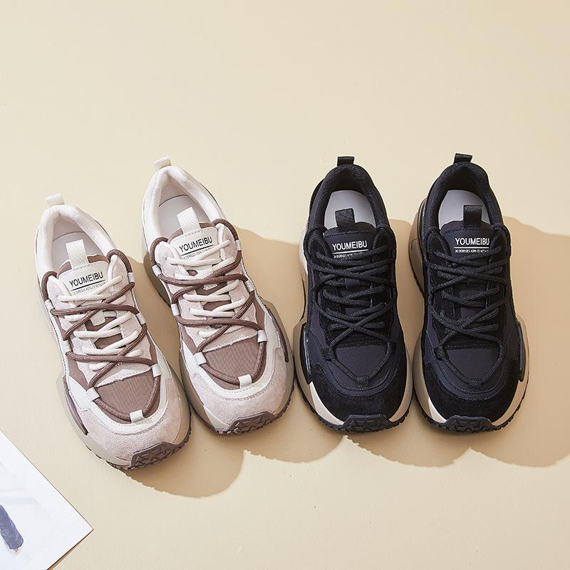 New Dad Shoes for Women, Fashionable Thick-soled Sports Single Shoes