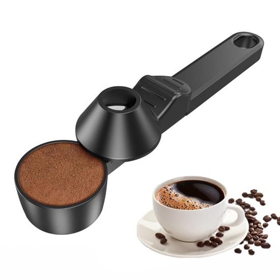 Koffielepel Trechter voor Herbruikbare K Type Cup Pods 2 Eetlepels Capaciteit Koffie Maatlepel Gemalen Koffieschep met Trechter Eiwitpoeder Thee Overdracht